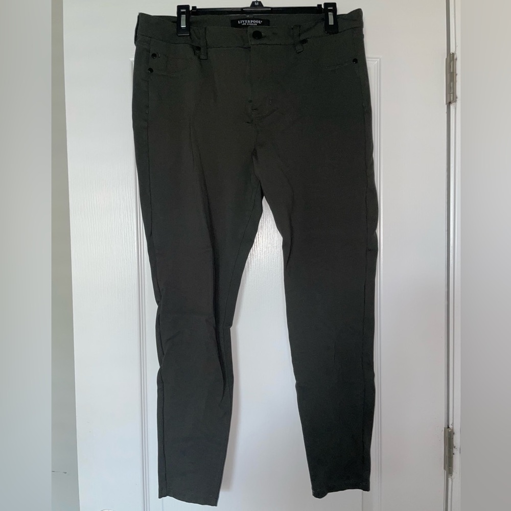 Liverpool Forest Green Skinny Dress pants